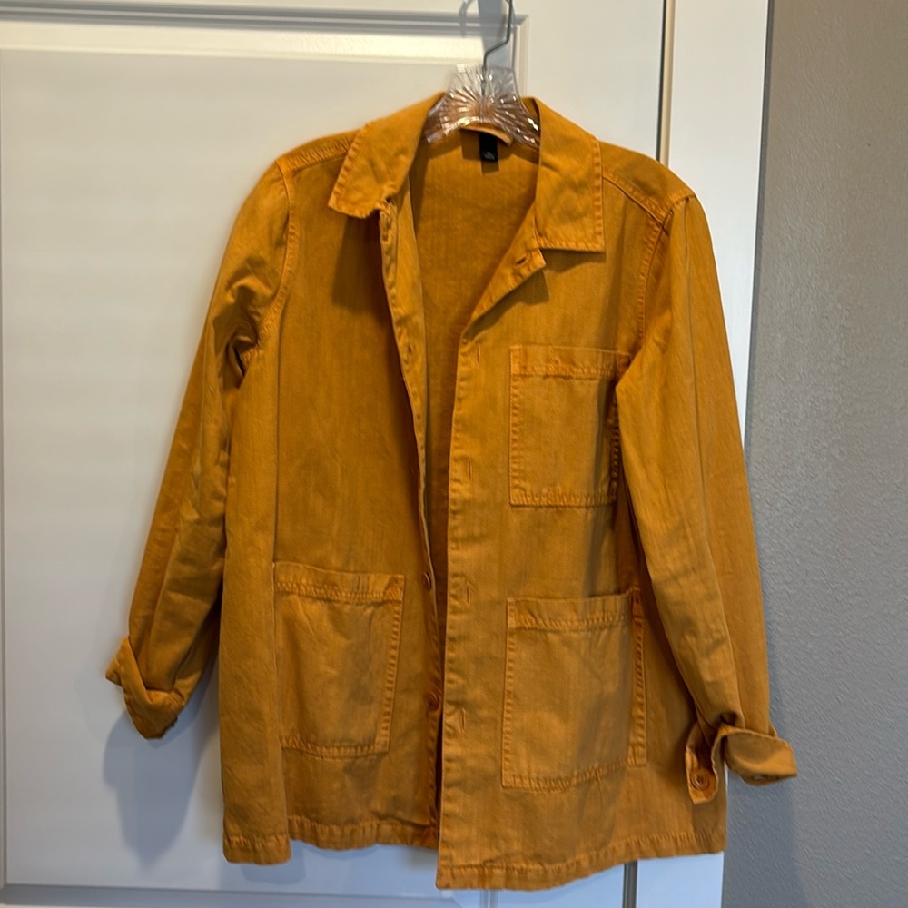 Universal Thread cotton super cute mustard colored over sized shacket